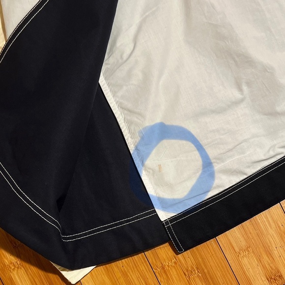 MARNI Canvas Trimmed Twill Wrap Skirt Navy Blue White Cream Size EU 36 / US 2-4 - Picture 10 of 16